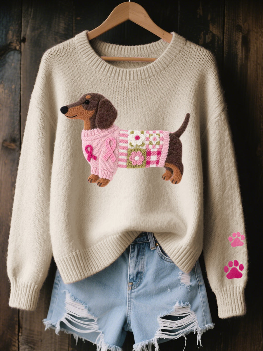 SAOIRSE | DACHSHUND MOTIF SWEATER