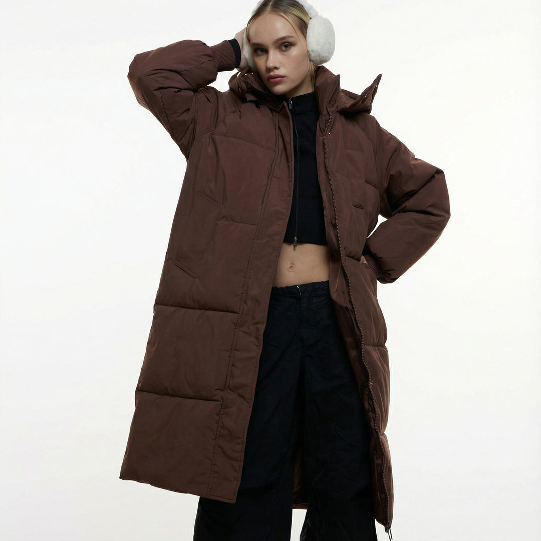 ROISIN | CLASSIC HOODED LONG PUFFER COAT